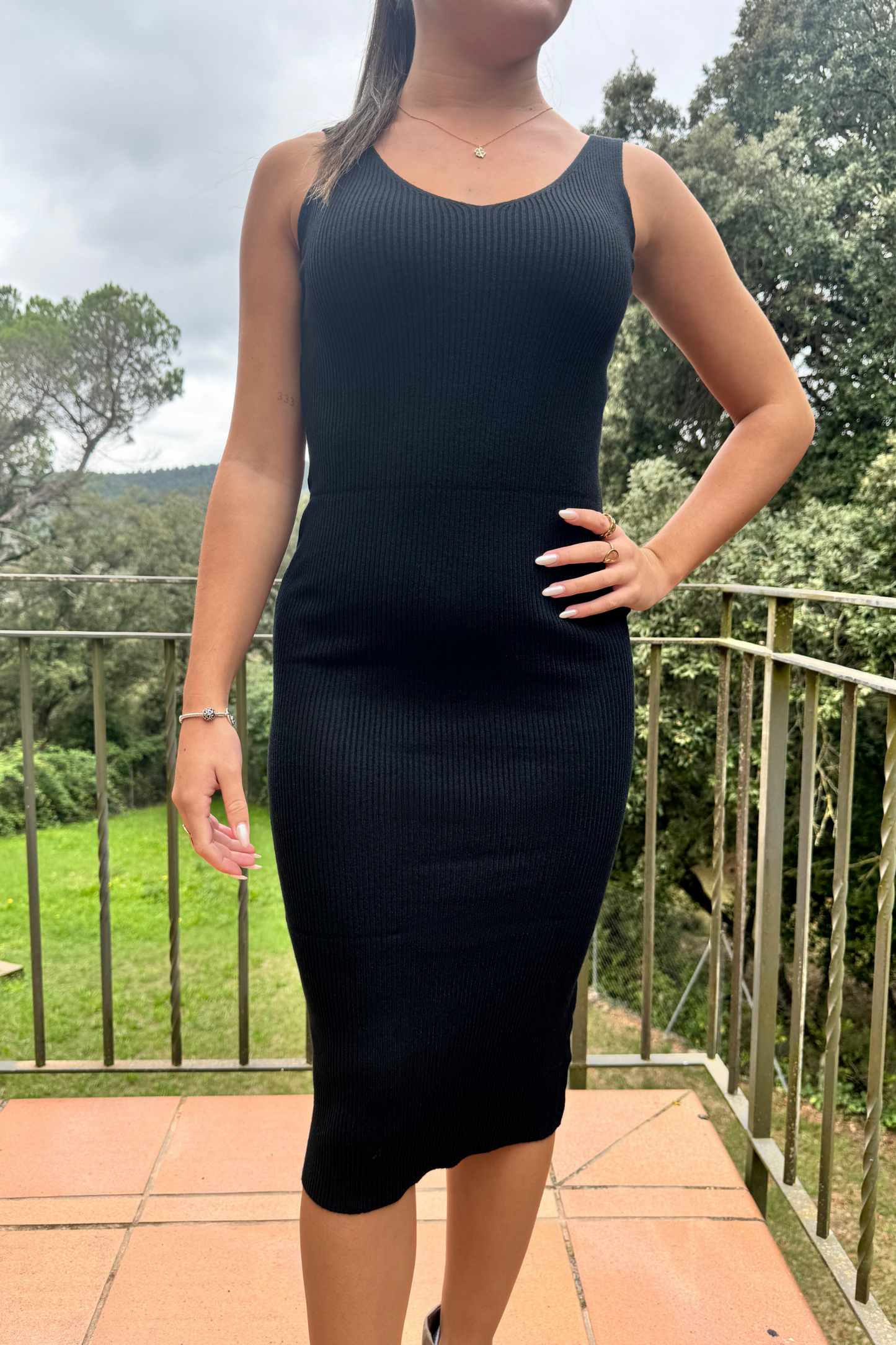 Conjunto vestido con jersey