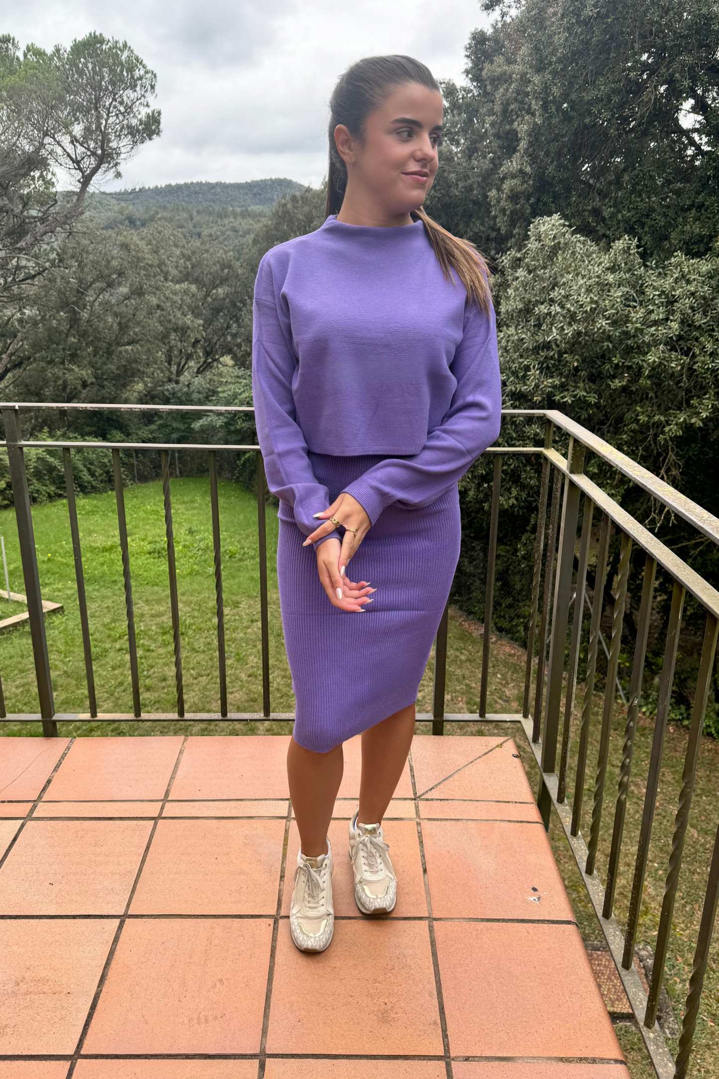 Conjunto vestido con jersey